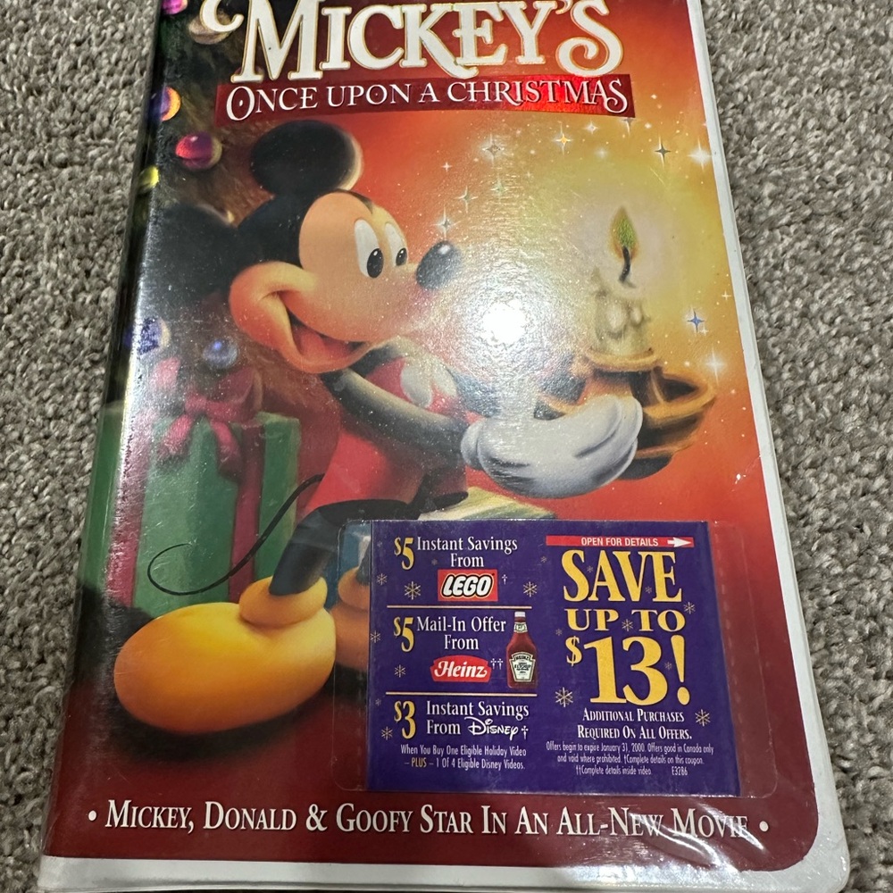 Mickey's Once Upon a Christmas VHS factory sealed